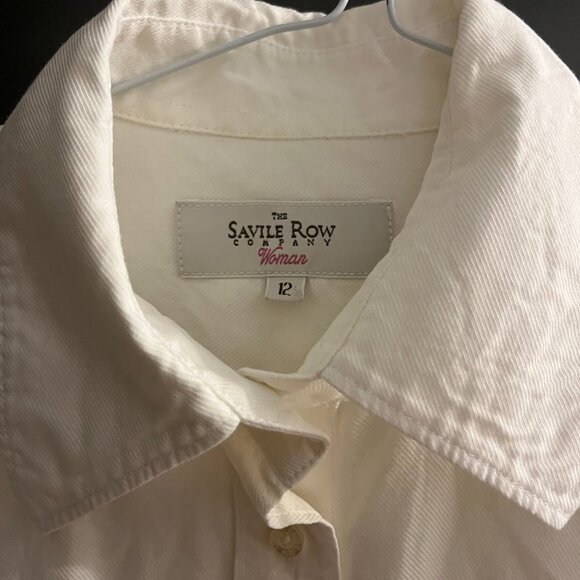 The Saville Row Company, white cotton button down shirt, size 12. Closet staple. - Picture 3 of 6
